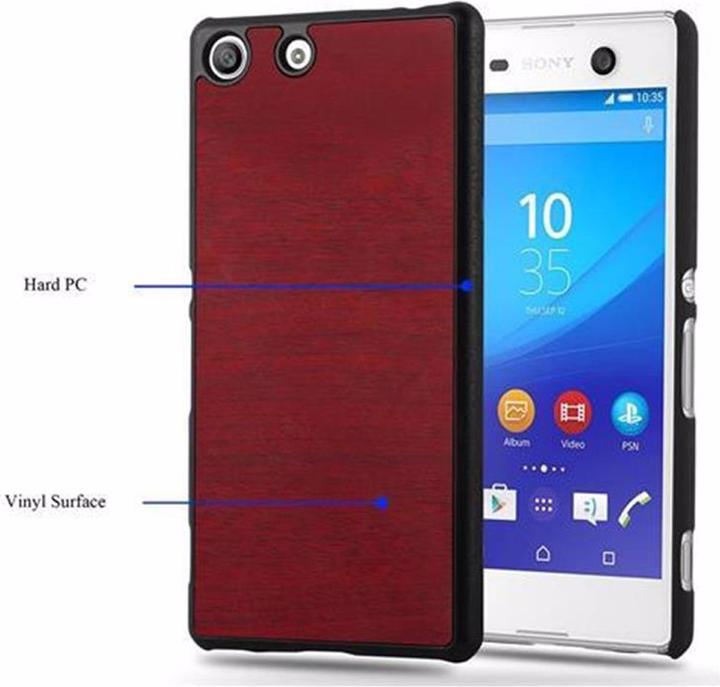 Actual product image Cadorabo Hard Cover Woody Cover (Sony Xperia M5)