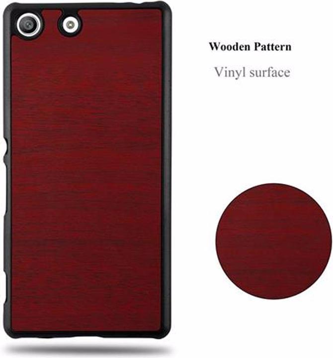 Actual product image Cadorabo Hard Cover Woody Cover (Sony Xperia M5)