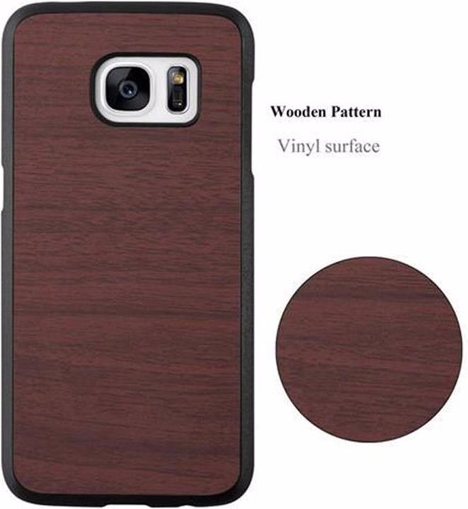 Actual product image Cadorabo Hard Cover Woody Cover (Samsung Galaxy S7)