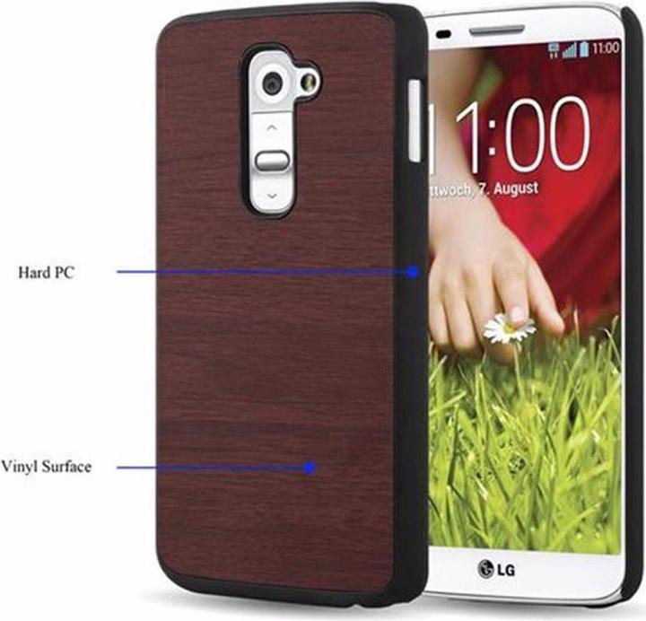 Actual product image Cadorabo Hard Cover Woody Cover (LG G2)