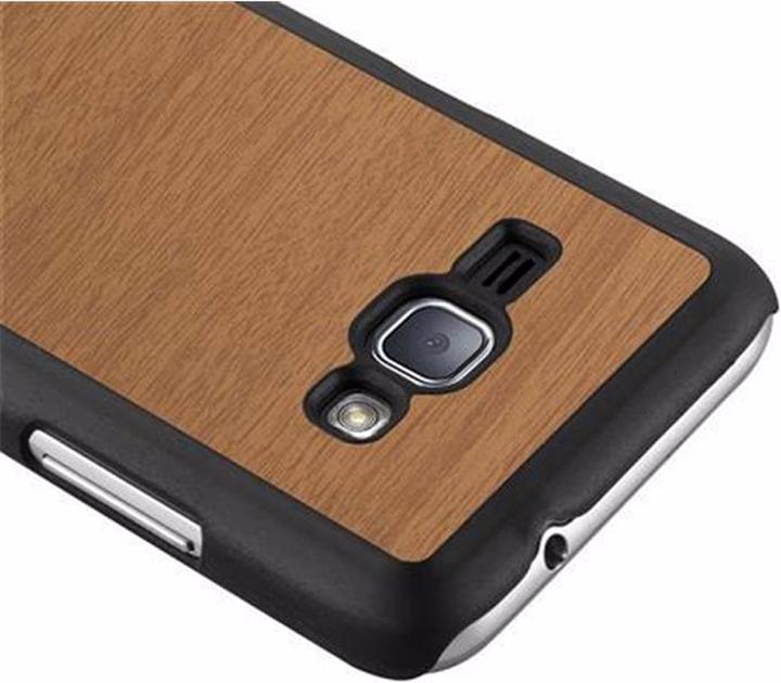 Actual product image Cadorabo Hard Cover Woody Cover (Samsung Galaxy J1 (2016))