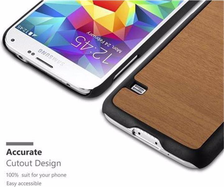 Actual product image Cadorabo Hard Cover Woody Cover (Samsung Galaxy S5, Samsung Galaxy S5 Neo)