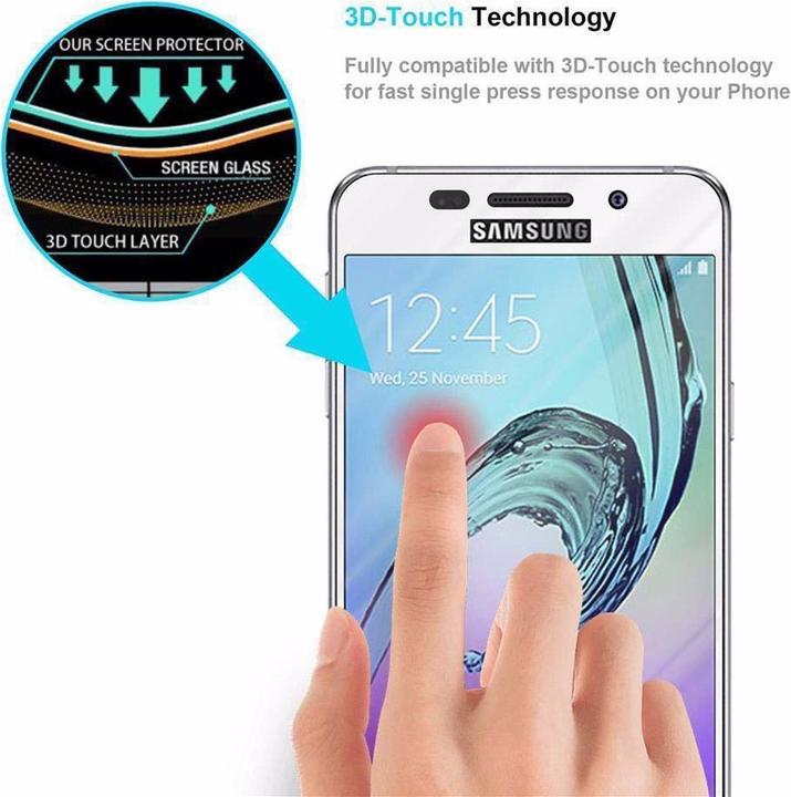 Actual product image Cadorabo Full screen display protection glass (1 Piece, Samsung Galaxy A7 (2016))