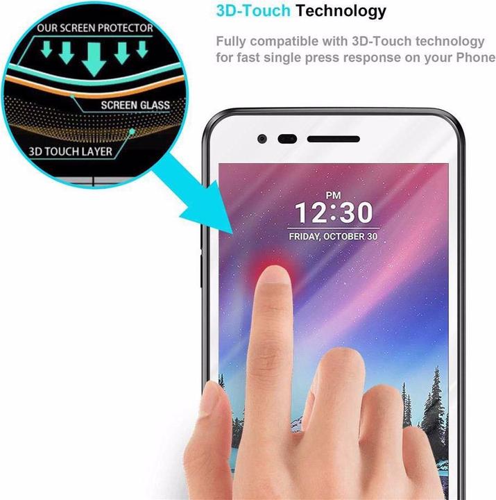 Actual product image Cadorabo Full screen display protection glass (1 Piece, K4)