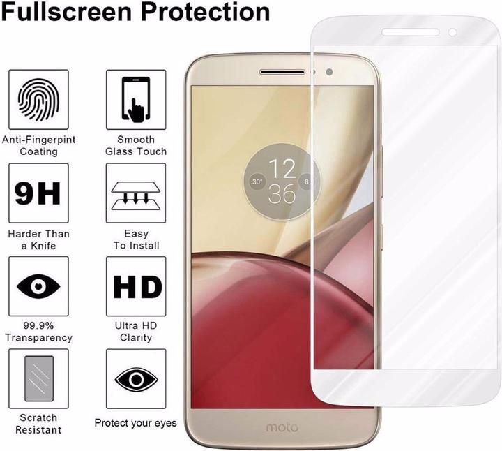Actual product image Cadorabo Full screen display protection glass (1 Piece, Motorola Moto M)