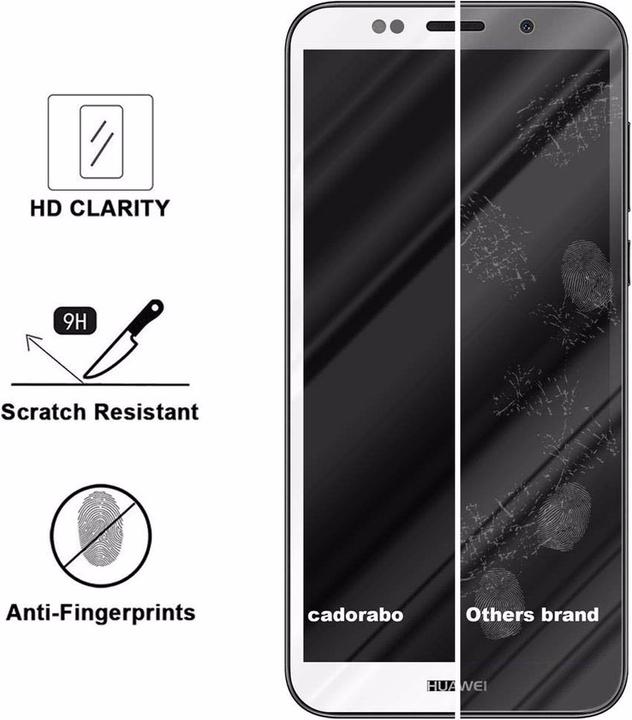 Actual product image Cadorabo Full screen display protection glass (1 Piece, Huawei Y5 (2018), Huawei Y5 Prime 2018)