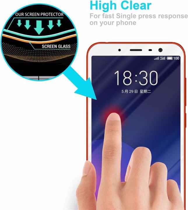 Produktbild Cadorabo Vollbild Displayschutzglas (1 Stück, Meizu M6T)
