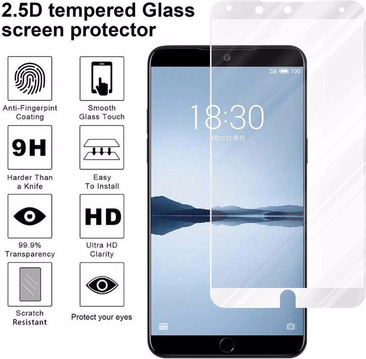 Actual product image Cadorabo Full screen display protection glass (1 Piece, Meizu 15)