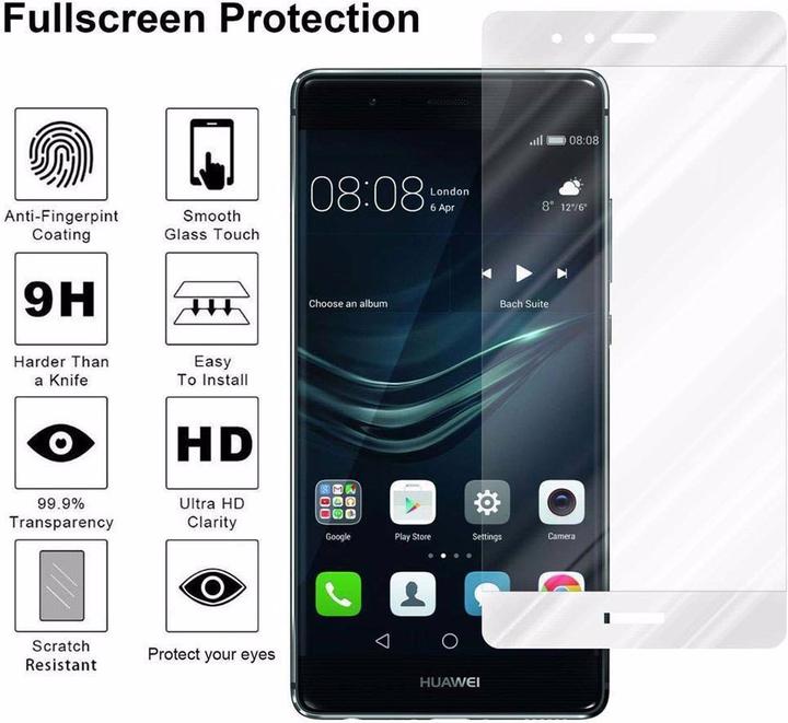 Actual product image Cadorabo Full screen display protection glass (1 Piece, Huawei P9 Plus)