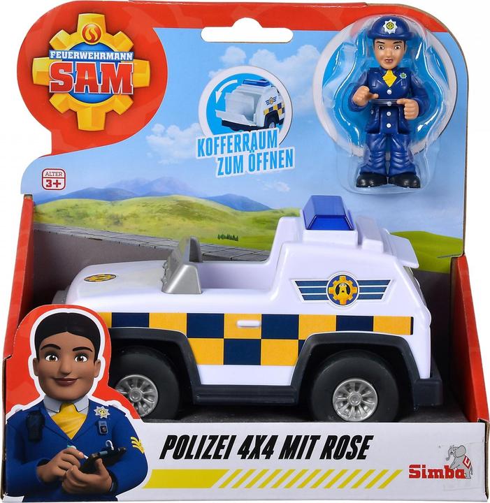 Produktbild Simba Brandweerman Sam Politie 4x4 Jeep met Speelfiguur