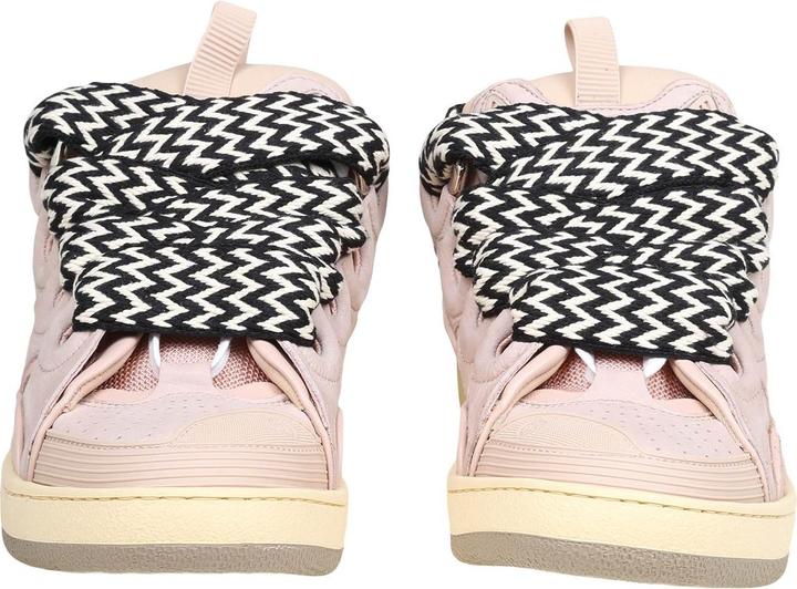 Actual product image Lanvin curb sneakers in white and pink leather (39)