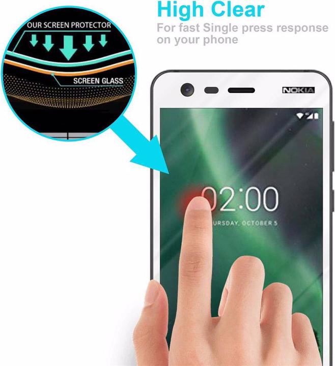 Immagine prodotto Cadorabo Vetro di protezione del display a schermo intero (1 Pezzo/i, Nokia 2)