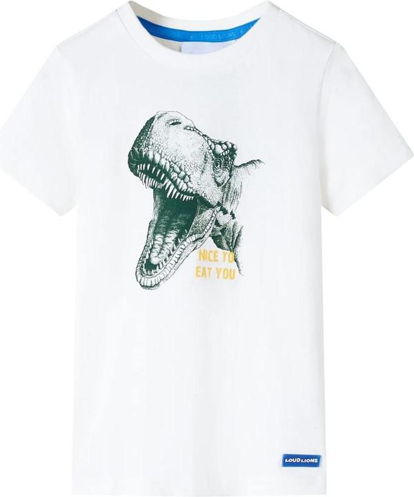 VidaXL Kinder-T-Shirt Ecru 128,Material: 100 % Baumwolle,Farbe (128)