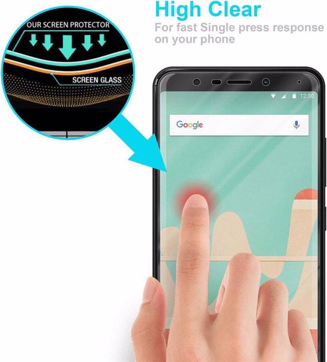 Actual product image Cadorabo Display protection glass (1 Piece, Wiko View Go)