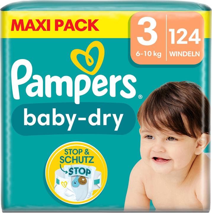 Immagine prodotto Pampers Baby-Dry (Dimensione 3, Box mezzo mese, 124 Pezzo/i)