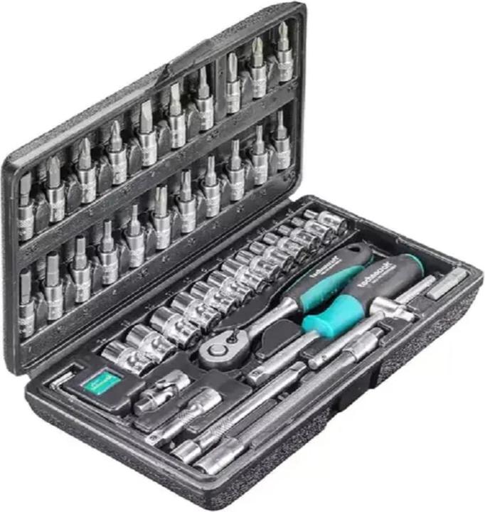 technocraft Jeu de clés à douilles 1/4", 46-pcs.