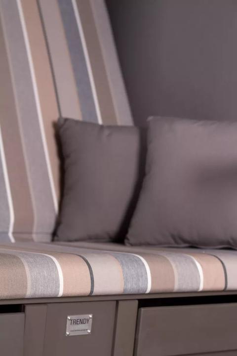 Image du produit dekoVries Strandkorb Compact nature grey