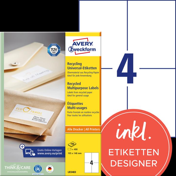 Produktbild Avery Recycling Universal-Etiketten