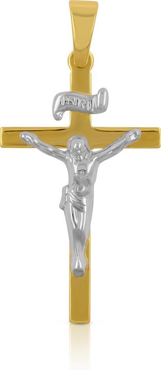Muau Kreuz (Weissgold, 750/18K Gelbgold)
