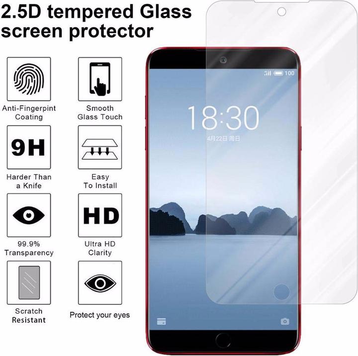 Actual product image Cadorabo display protection glass (1 Piece, Meizu 15 Lite)