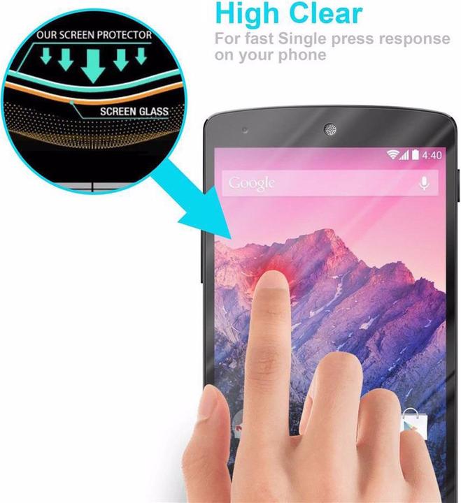 Actual product image Cadorabo display protection glass (1 Piece, LG Nexus 5)