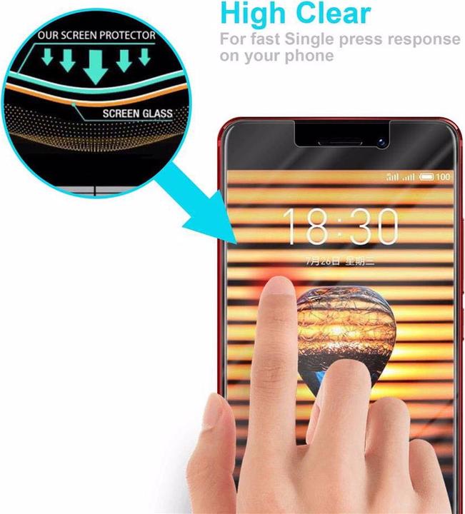 Actual product image Cadorabo display protection glass (1 Piece, Meizu Pro 7)