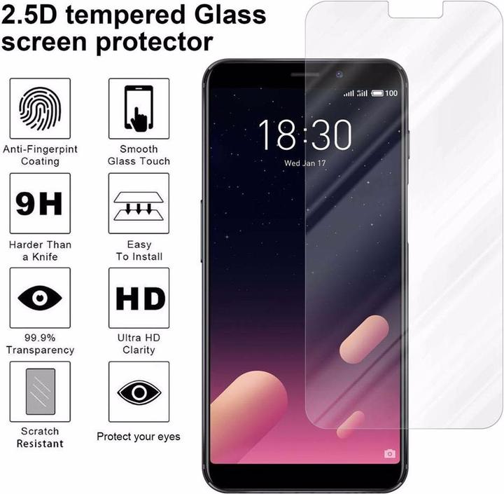 Actual product image Cadorabo display protection glass (1 Piece, Meizu M6s)