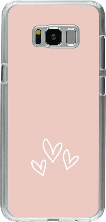 Produktbild PhoneLook Hülle transparent Valentine 2023 three minimalist hearts (Samsung Galaxy S8+)