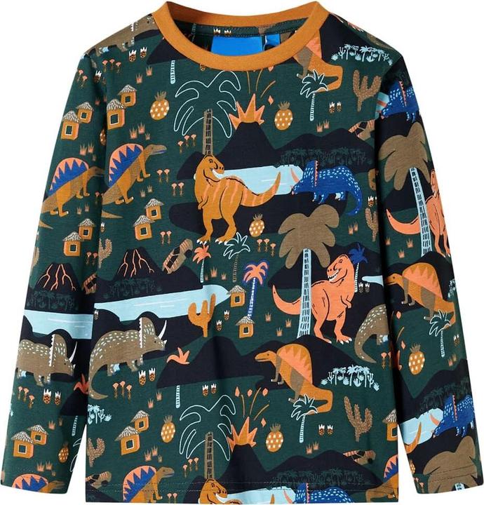 Produktbild VidaXL Kinderpyjama mit Langen Ärmeln Dunkelgrün 92,Material (92)