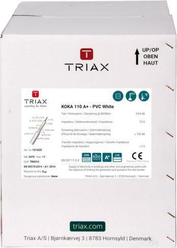 Produktbild Triax Koaxialkabel KOKA 110 A+ 250m Pullbox 110dB (110 dB, Antennenkabel)