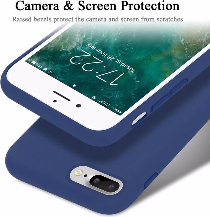 Immagine prodotto Cadorabo Copertura della cassa del silicone liquido TPU (Apple iPhone 7 Plus, Apple iPhone 7s Plus, Apple iPhone 8 Plus)