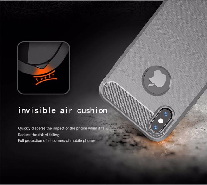 Produktbild Cadorabo TPU Ultra Slim carbon edelstahl Kombi Cover (Apple iPhone XS Max)