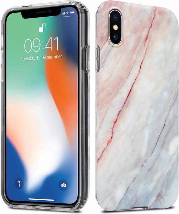 Productafbeelding Cadorabo IMD TPU kleurrijke marmeren hoes (Apple iPhone X)