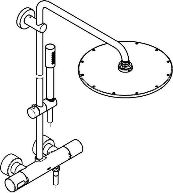 Produktbild Grohe Rainshower System 310 Duschsysteme mit Thermostatbatterie - Chrom (27966000)