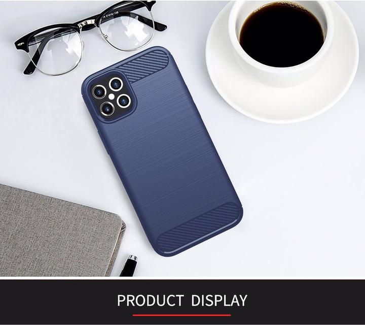 Image du produit Cadorabo TPU Ultra Slim carbon edelstahl Combi Cover (Apple iPhone 12 Pro Max)
