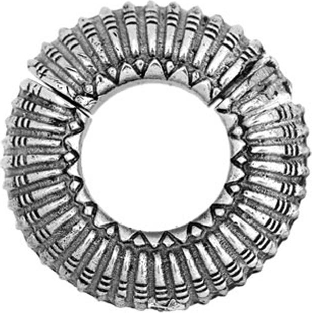 Star Piercing Ohrgewicht klappbar silber gerillt (Messing)