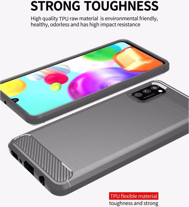 Produktbild Cadorabo TPU Ultra Slim carbon edelstahl Kombi Cover (Samsung Galaxy A41)