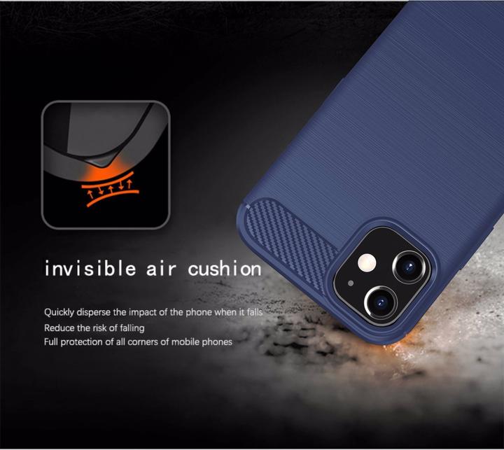 Image du produit Cadorabo TPU Ultra Slim carbon edelstahl Combi Cover (Apple iPhone 12 mini)