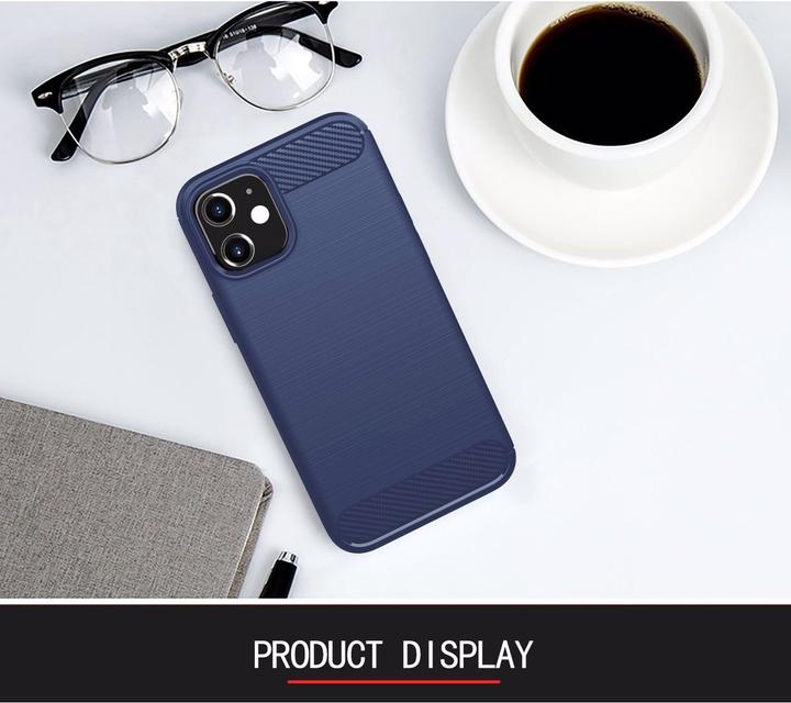 Image du produit Cadorabo TPU Ultra Slim carbon edelstahl Combi Cover (Apple iPhone 12 mini)