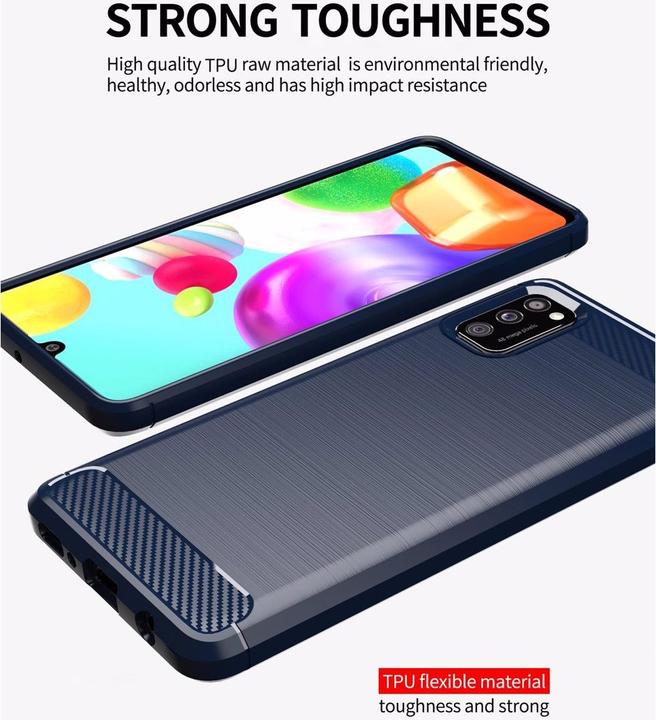 Actual product image Cadorabo TPU Ultra Slim carbon stainless steel Combi Cover (Samsung Galaxy A41)