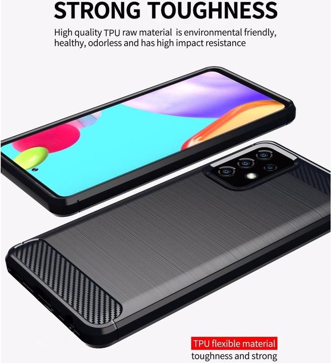 Image du produit Cadorabo TPU Ultra Slim carbon edelstahl Combi Cover (Samsung Galaxy A72 5G)