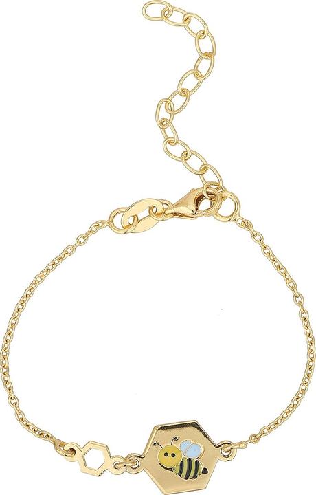 Produktbild Leyda Armband Biene (16 cm, Emaille, Silber 925 1 Mikron Gelb Vergoldet 18k)