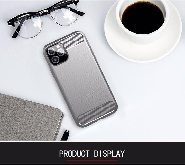 Image du produit Cadorabo TPU Ultra Slim carbon edelstahl Combi Cover (Apple iPhone 11 Pro)