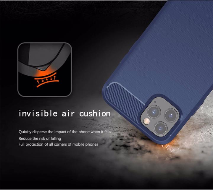 Actual product image Cadorabo TPU Ultra Slim carbon stainless steel Combi Cover (Apple iPhone 11 Pro)