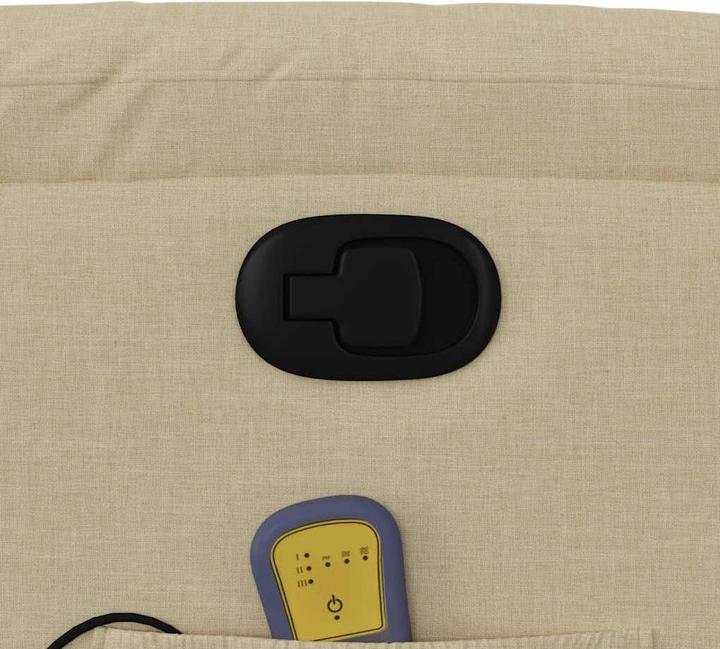 Image du produit VidaXL Fauteuil de massage avec releveur Crème Tissu
