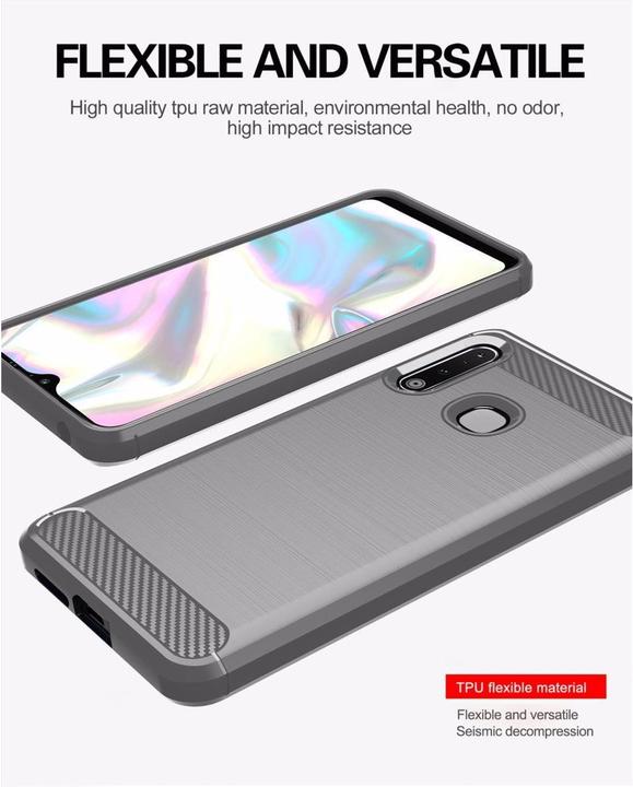 Produktbild Cadorabo TPU Ultra Slim carbon edelstahl Kombi Cover (Samsung Galaxy A70e)