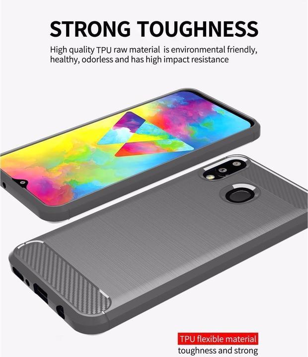 Produktbild Cadorabo TPU Ultra Slim carbon edelstahl Kombi Cover (Samsung Galaxy A10s, Samsung Galaxy M01s)