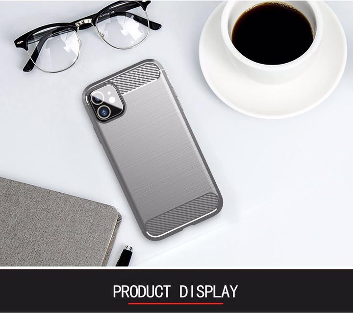 Produktbild Cadorabo TPU Ultra Slim carbon edelstahl Kombi Cover (Apple iPhone 11)