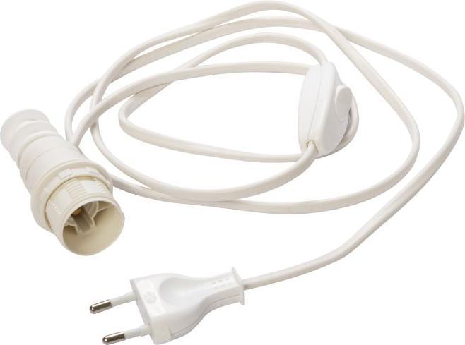 Actual product image Elbro E14 bottle fitting with intermediate switch Cable 150cm white