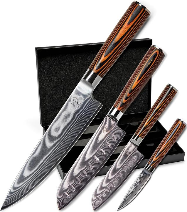 Wolfblood Damastmesser Set (20 cm)